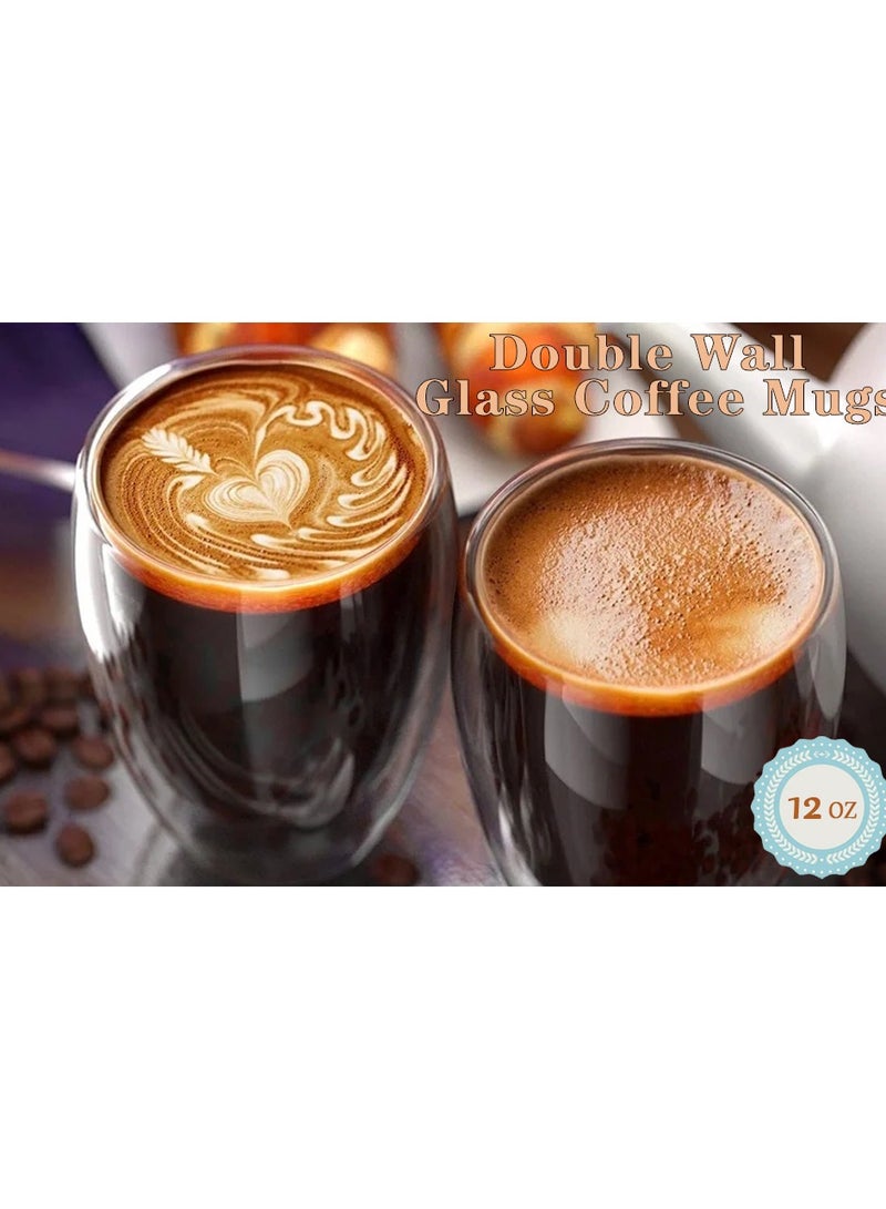 Cuisine Art Double Wall Glass Cup Set 350ml