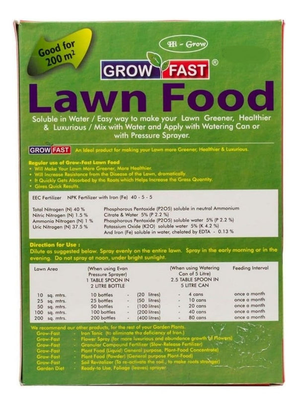 GROW FAST Lawn Food 1Kg - Premium Grass Fertilizer