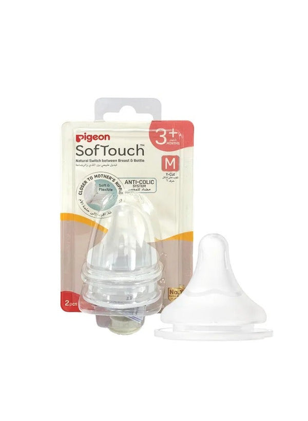 Pigeon Softtouch Wide Neck Nipples Pack Of 2