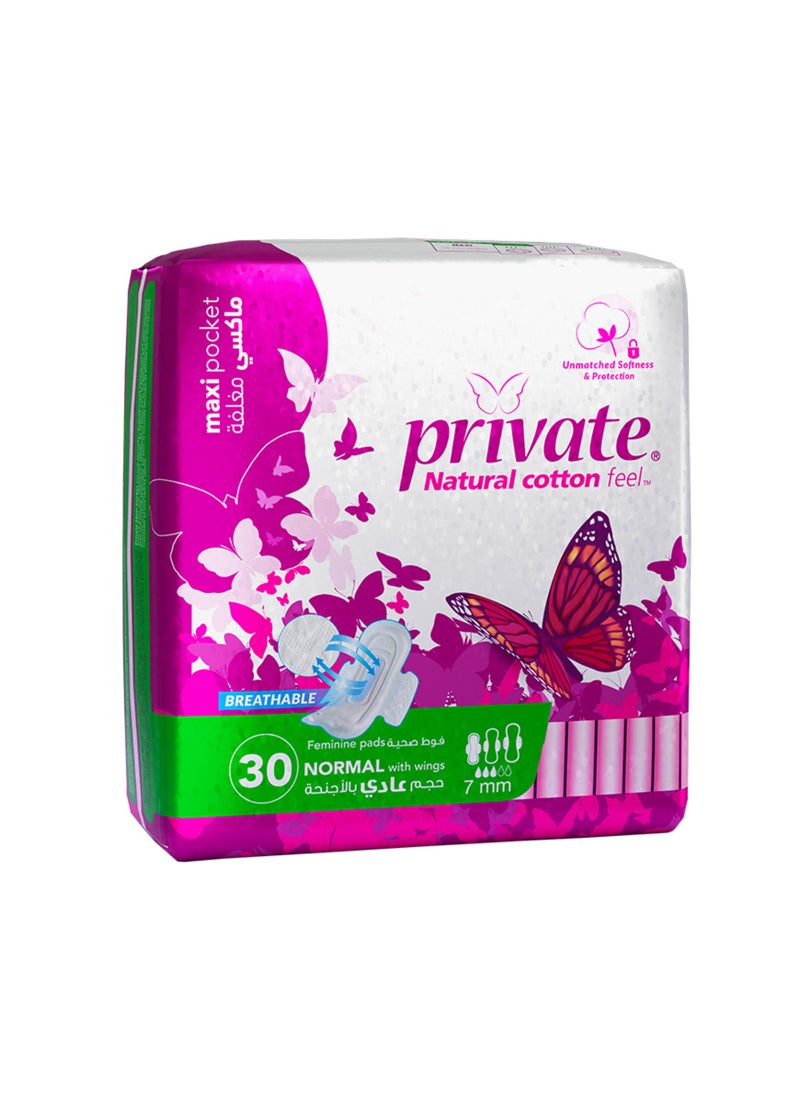 Private Maxi Pocket Normal 30 Pads