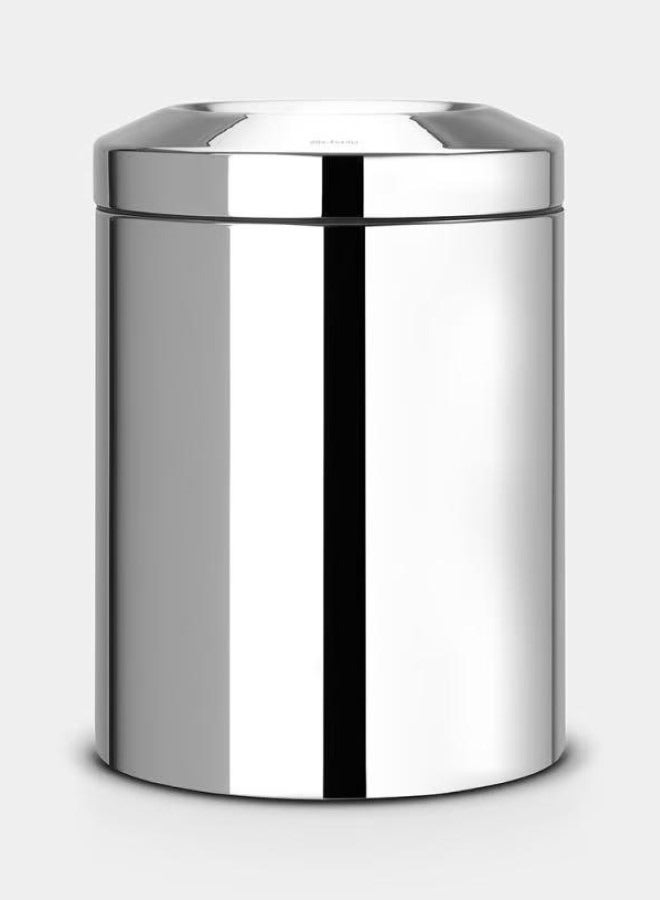 Brabantia Flame Guard Waste Paper Bin 7L Brilliant Steel
