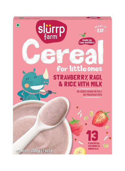 Slurrp Farm Strawberry Ragi & Rice Cereal - 200 Gm
