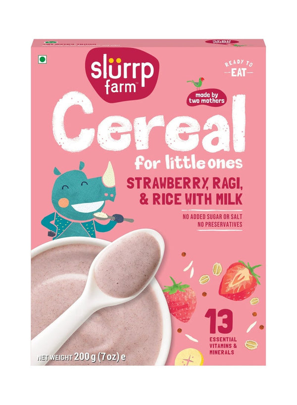 Slurrp Farm Strawberry Ragi & Rice Cereal - 200 Gm