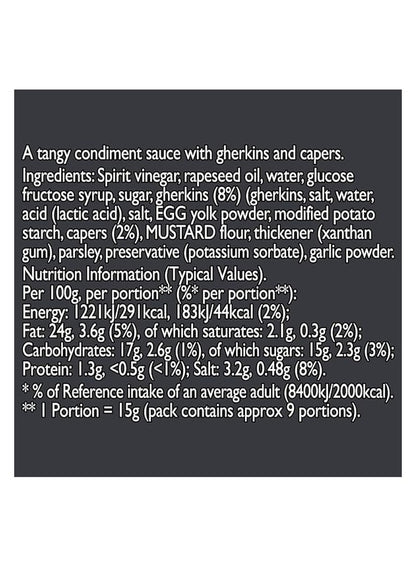 Colman'S Tartare Sauce Crafted in Britain 144 G