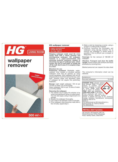 HG Wallpaper Remover 500 ML - Premium Quality