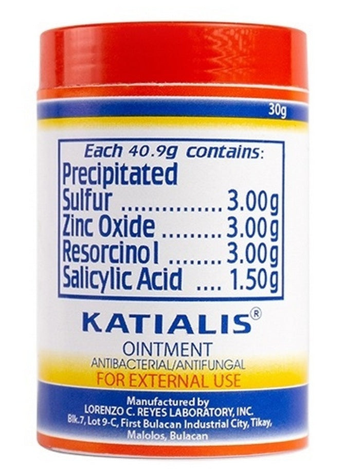 50g 30g, antibacterial, antibacterial antifungal, antibacterial antifungal sulfur, antifungal sulfur, cool dry, katialis, multi purpose, ointment antibacterial, ointment antibacterial antifungal, salicylic acid, skin care, skin key, skincare, zinc oxide
