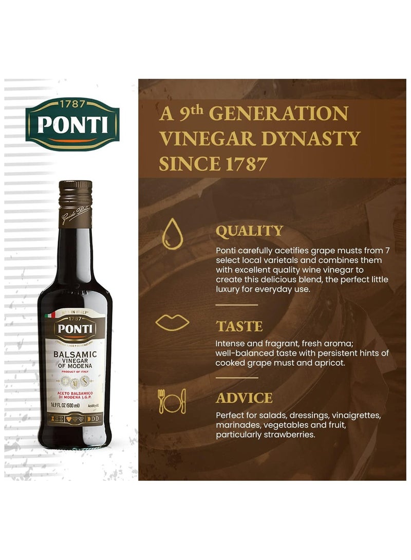 Ponti Balsamic Vinegar 500 ML - Premium Italian Flavor