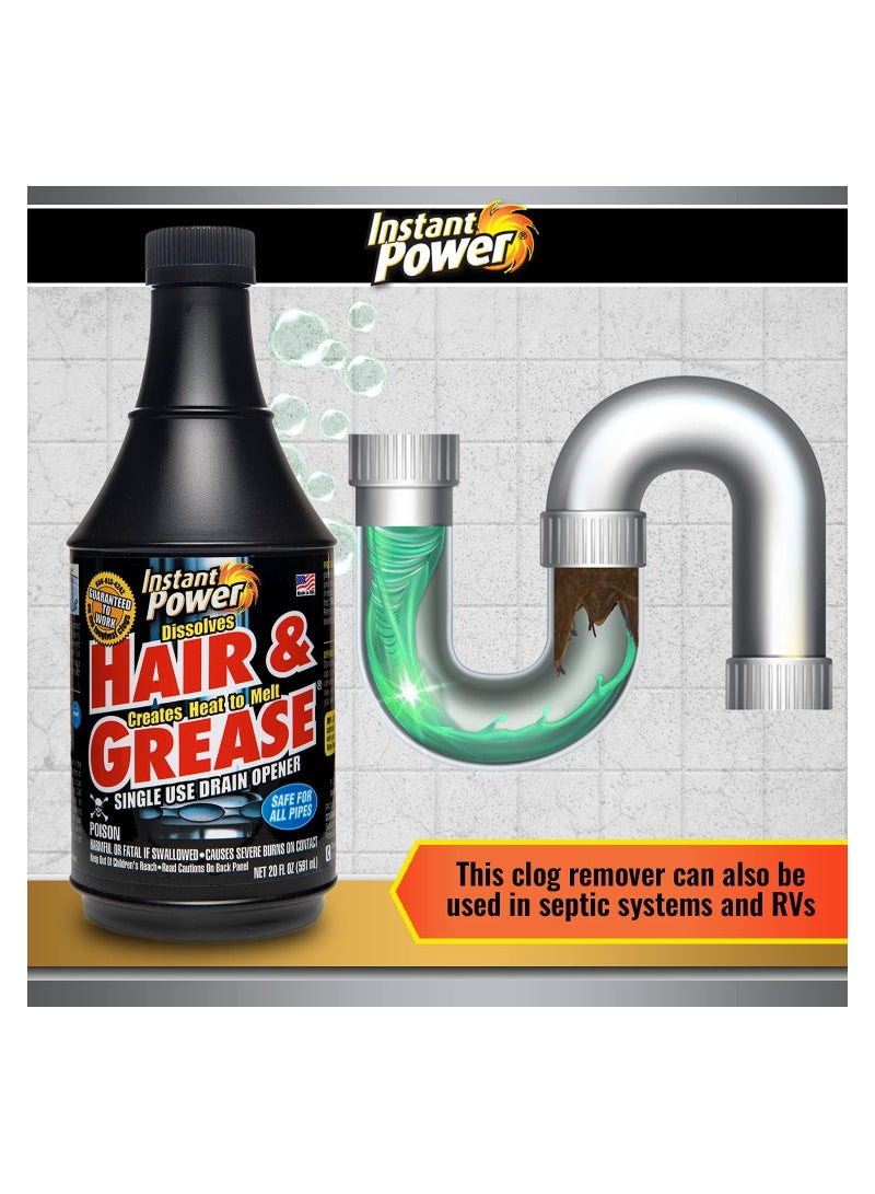 Instant Power Hair & Grease Drain Opener 591 ML