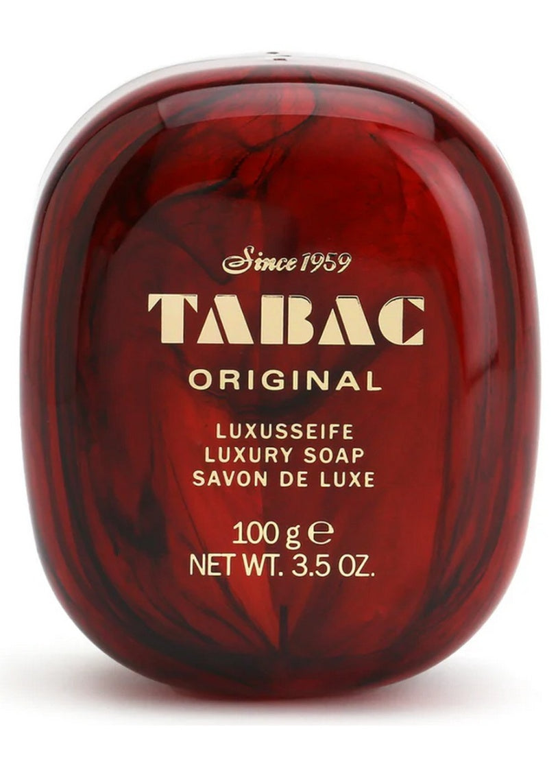 100g form, bar scent, bar soap, box 100g, cool dry, dermatologically tested, every day, home gym, keep skin, luxury soap, original luxury, original luxury soap, soap bar, solid bar, tabac