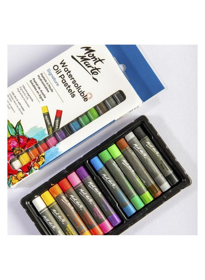 Premium Mont Marte Watersoluble Oil Pastels 12Pc