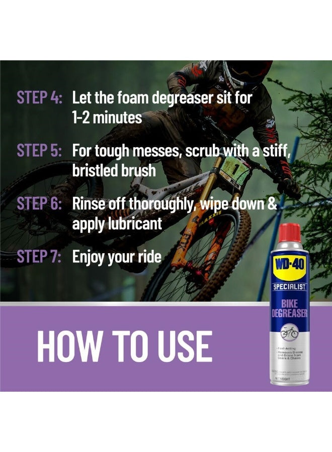 acting specialist, acting specialist bike, bike degreaser, cool dry, dry place, fast acting, fast acting specialist, keep away, name fast, oil dirt, oil grime, parts key, specialist bike, specialist bike degreaser, wd-40