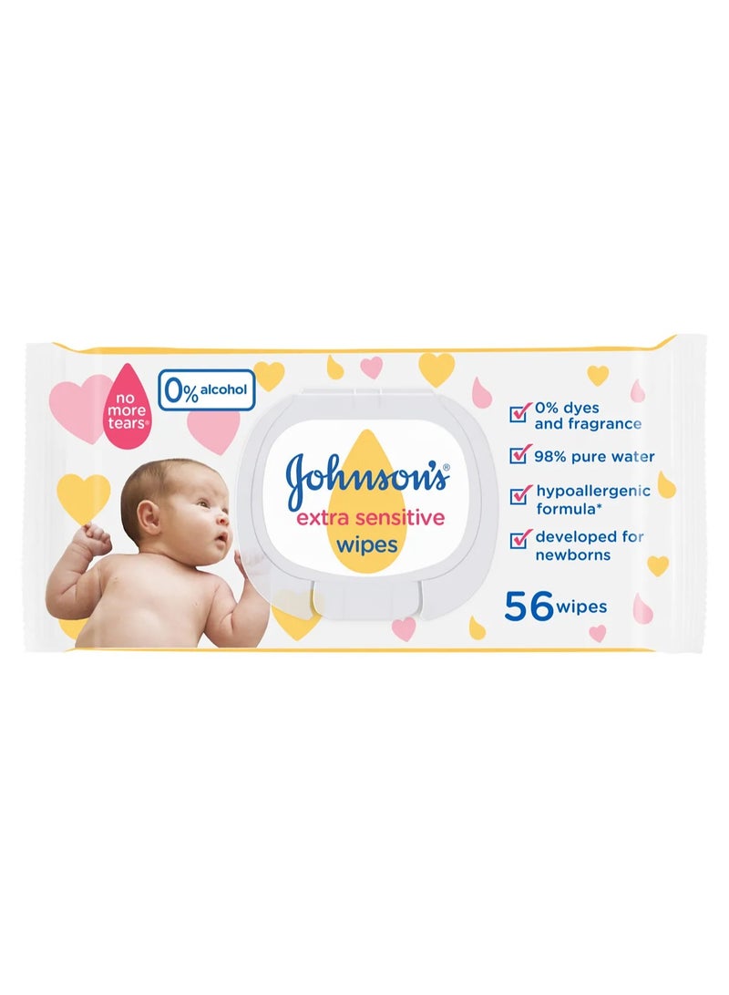 Johnson'S Extra Sensitive 56 Wipes - Premium Baby Care