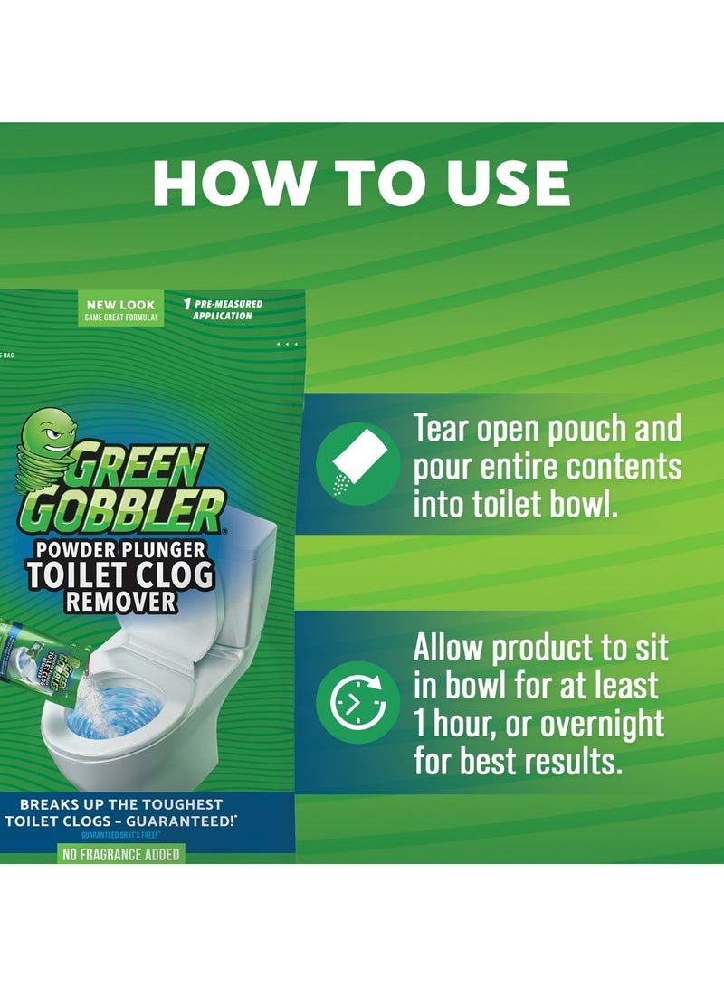 Green Gobbler Powder Plunger Toilet Clog Remover