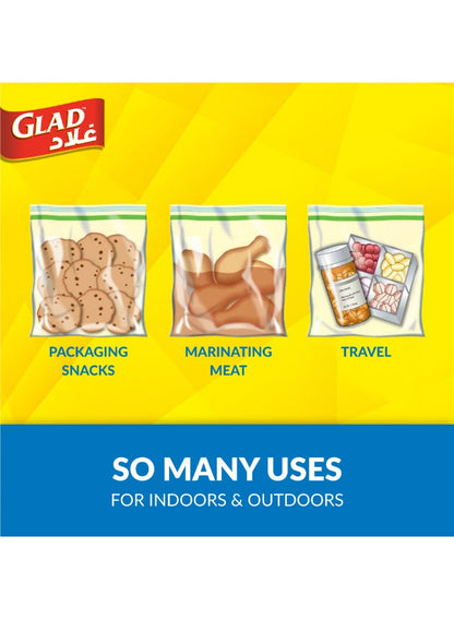 Glad Zipper Freezer Bags 25 Count - Protect Your Food