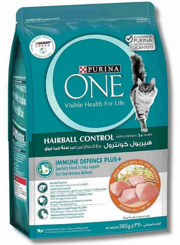Purina ONE Hairball Control Cat Food 380g