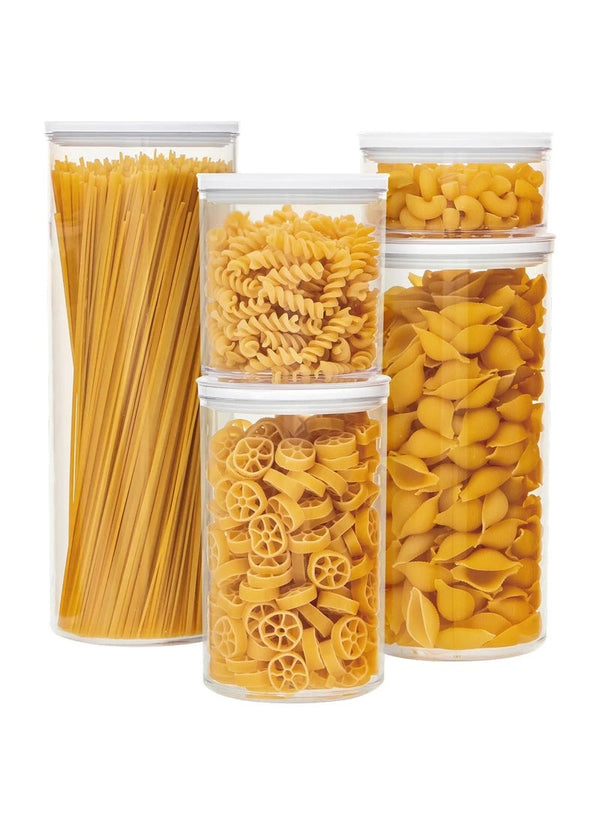 Cosmoplast LOCK2GO Round Fliplock Canisters 5 PCS Set