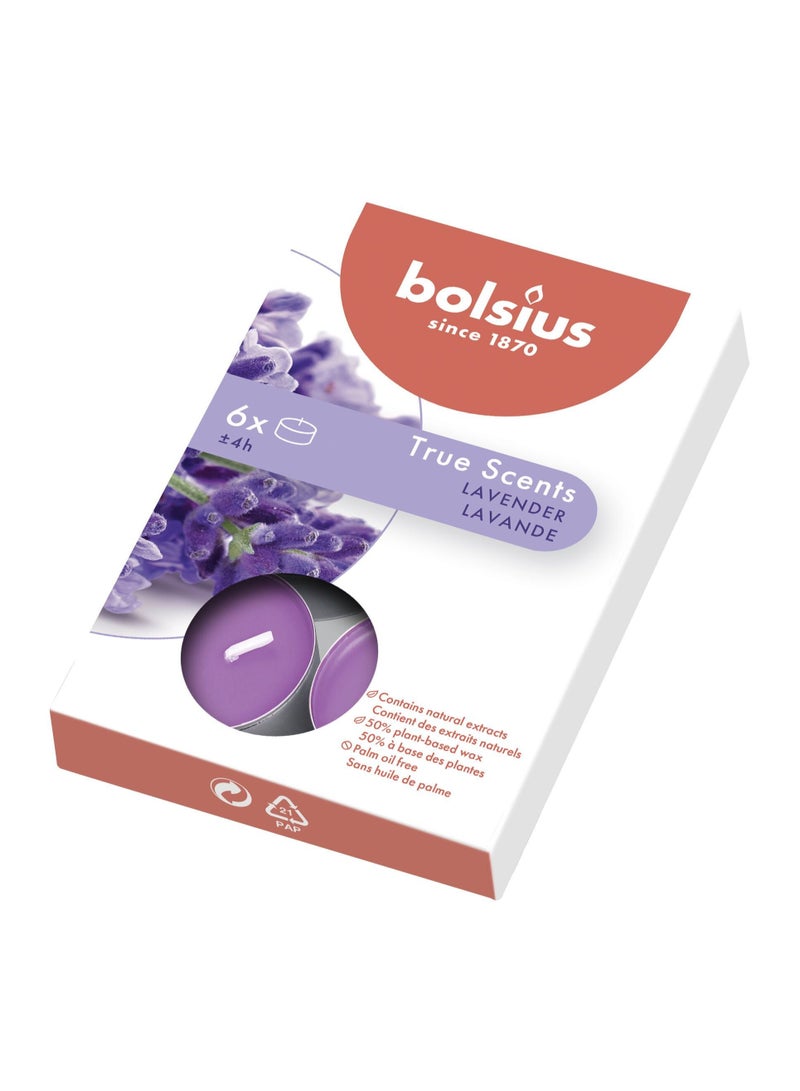 BOLSIUS True Scents Lavender Tealights Pack of 6