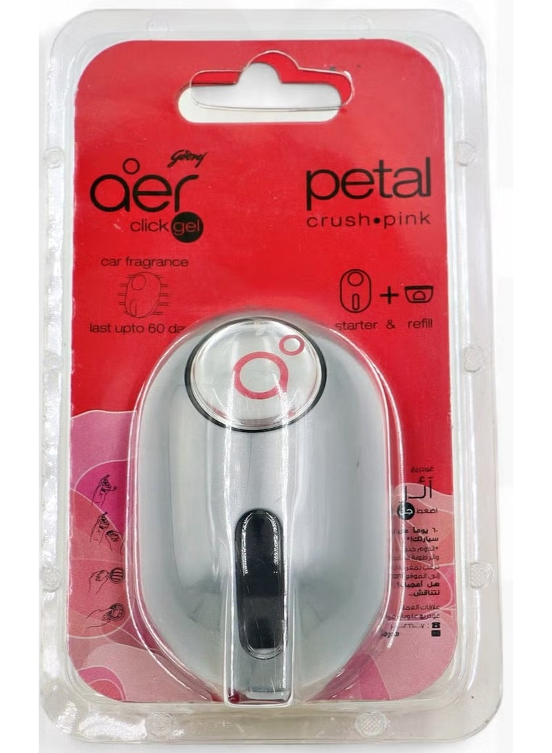 Godrej Aer Click Car Vent Air Freshener - Petal Crush Pink