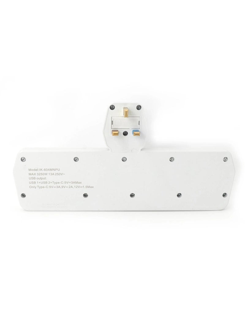 Ikon 4 Way T Socket Multi Adapter - Ikon