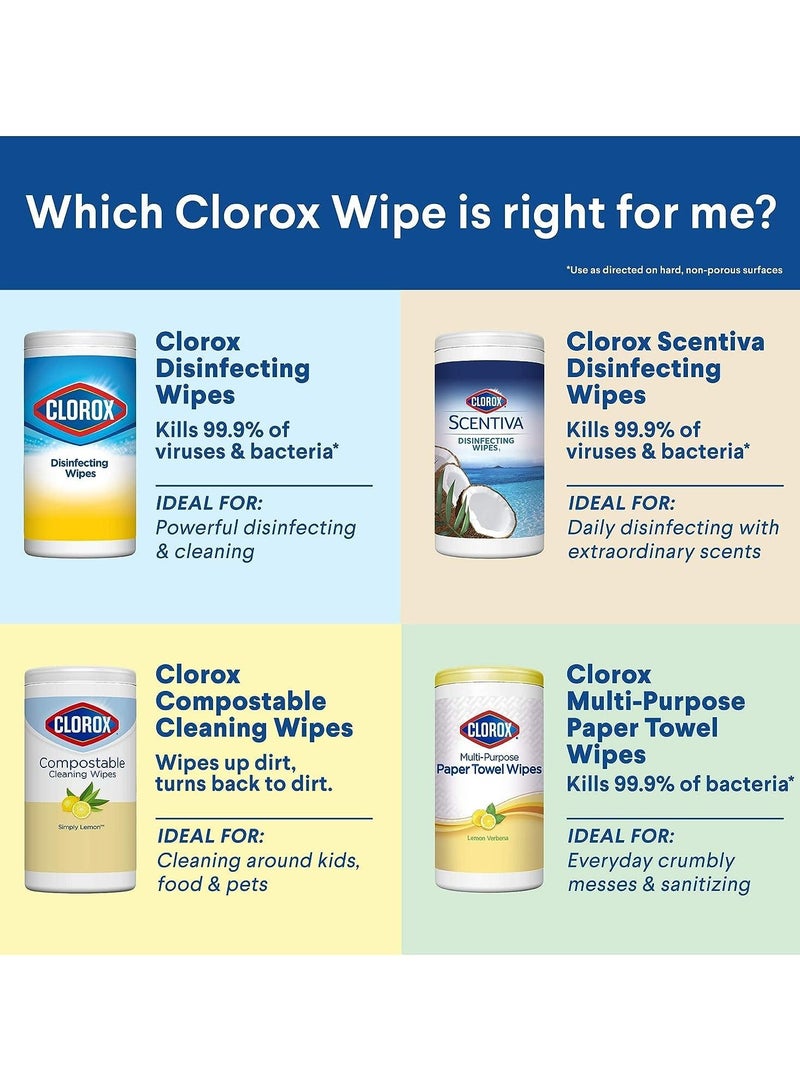 Clorox Scentiva Disinfecting Wipes 75Ct