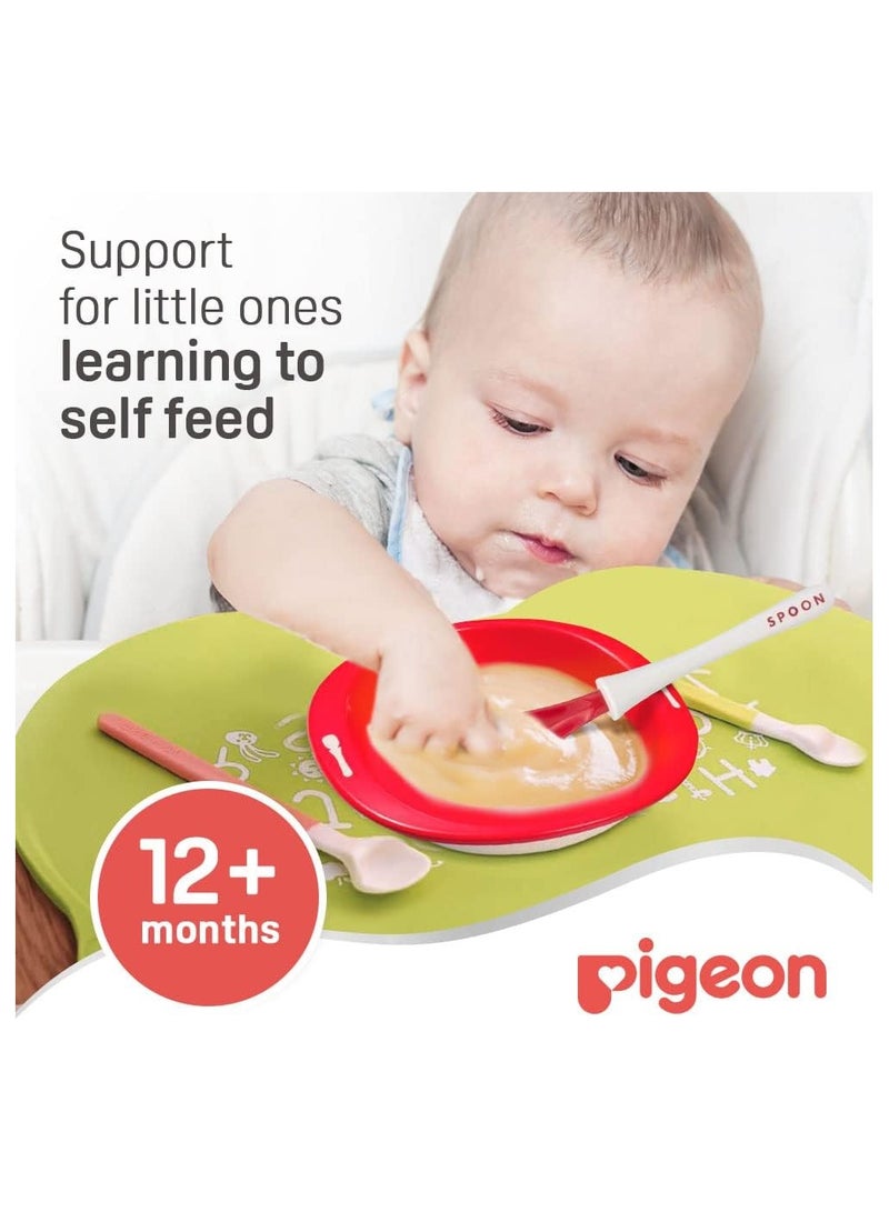 Pigeon Do-It-Myself Plate Red for Toddlers