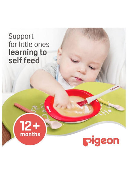 Pigeon Do-It-Myself Plate Red for Toddlers