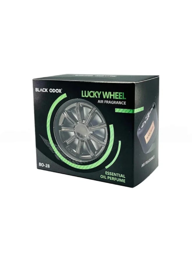 BLACK ODOR Lucky Wheel Car Air Freshener - Vanilla Scent
