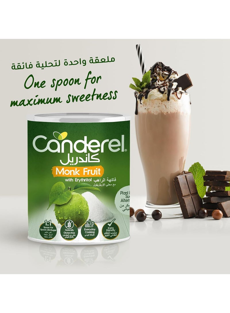 Canderel Monk Fruit Canister with Erythritol 500g