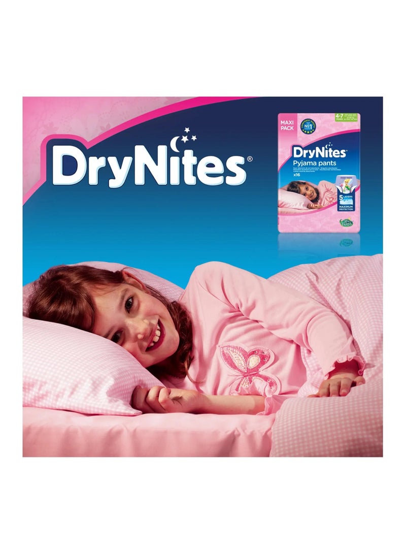 HUGGIES Drynites Girl's Pyjama Bed Wetting Pants Size 7
