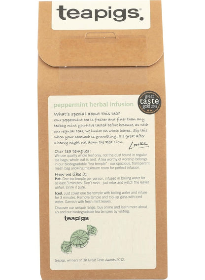 caffeine free, fresh naturally, herbal tea, herbal tea minty, leaves herbal, leaves herbal tea, minty fresh, naturally caffeine, peppermint leaves, tea minty, tea minty fresh, tea temples, tea temples 30g, teapigs, temples 30g