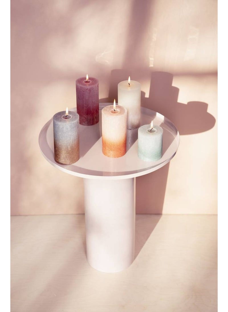BOLSIUS Sunset Pillar Candle Gold and White