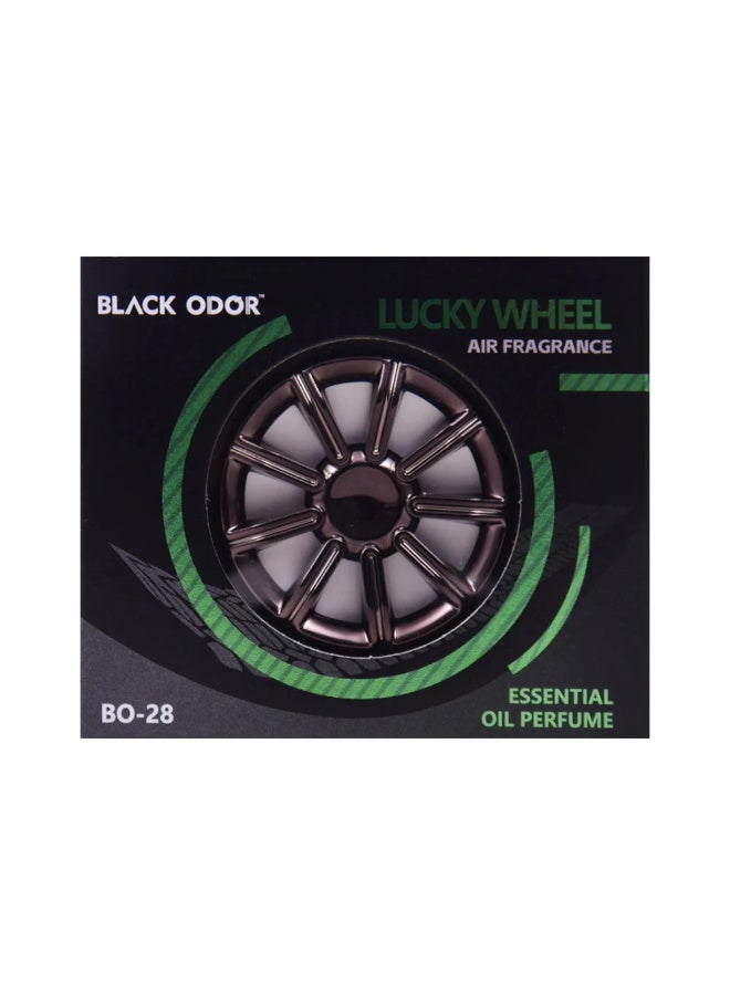 BLACK ODOR Lucky Wheel Car Air Freshener - Vanilla Scent