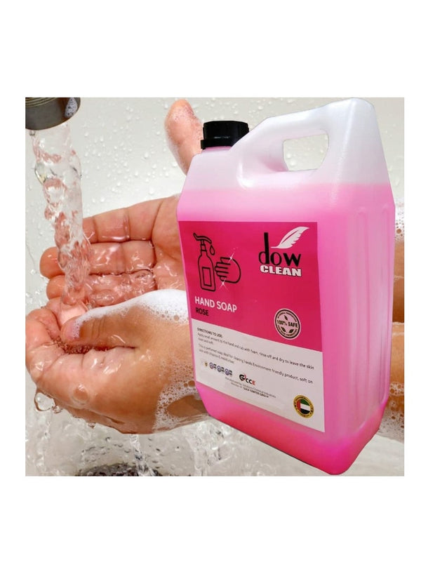 Dow Clean Antibacterial Hand Wash Liquid Soap Rose 5L