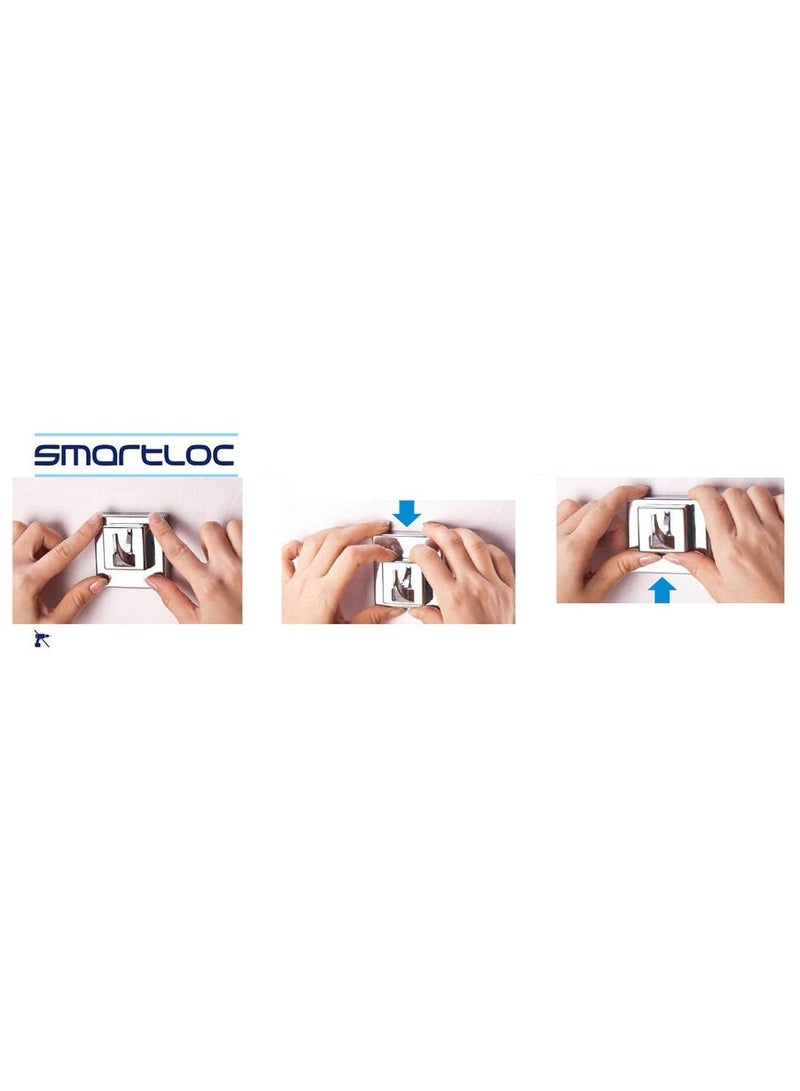Smartloc Vacuum Suction 5 Hook Bar Silver