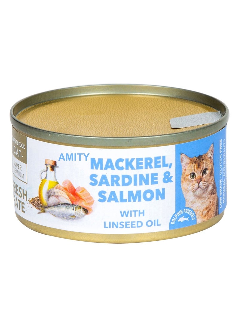 Amity Mackerel Sardine & Salmon Cat Food 80g