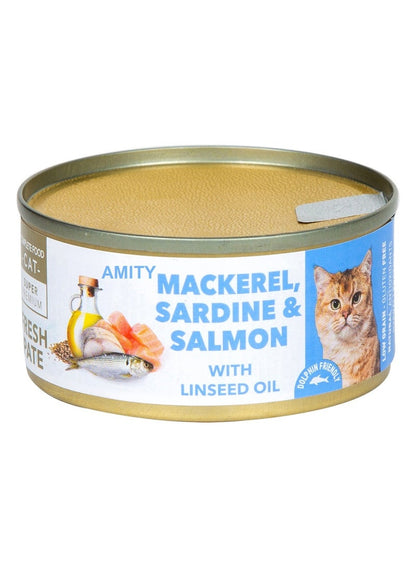 Amity Mackerel Sardine & Salmon Cat Food 80g