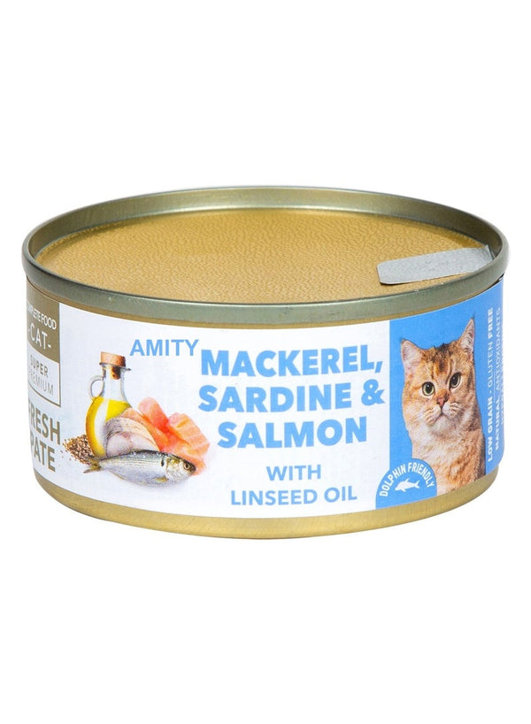 Amity Mackerel Sardine & Salmon Cat Food 80g