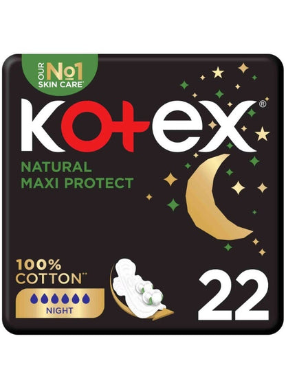 Kotex Natural Maxi Protect Pads - Overnight Comfort