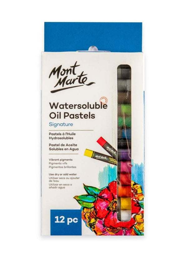 Premium Mont Marte Watersoluble Oil Pastels 12Pc