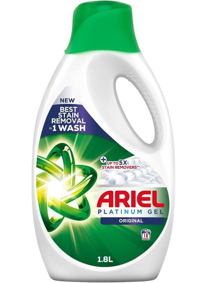 ariel, clean original, clean original liquid, deep cleaning, gel clean, gel clean original, laundry detergent, liquid detergent, one wash, original liquid, original liquid detergent, platinum gel, platinum gel clean, stain removal, stain remover
