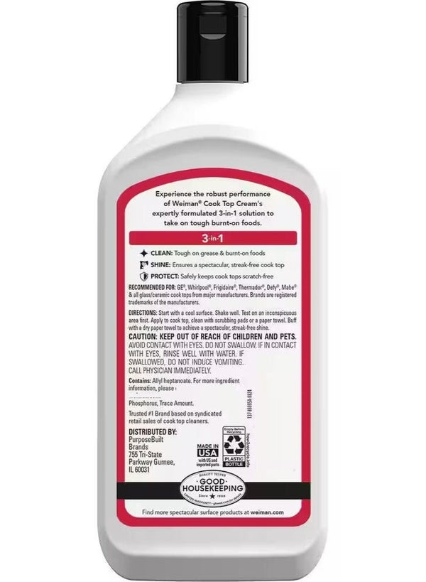 Weiman Heavy Duty Glass Cooktop Cleaner & Polish