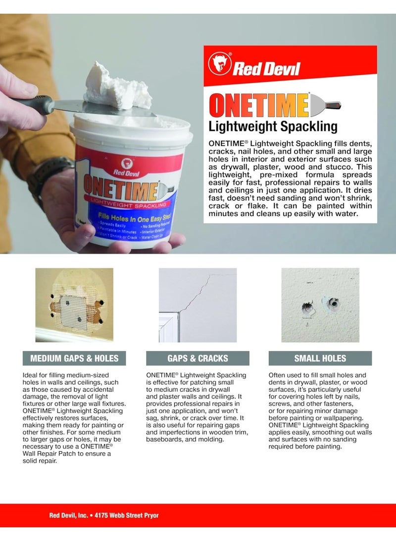 Red Devil One Time Spackling Compound 236 ML