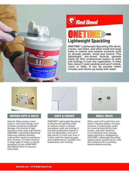 Red Devil One Time Spackling Compound 236 ML