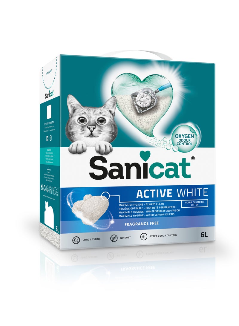 Sanicat Active White Oxygen Litter 6L