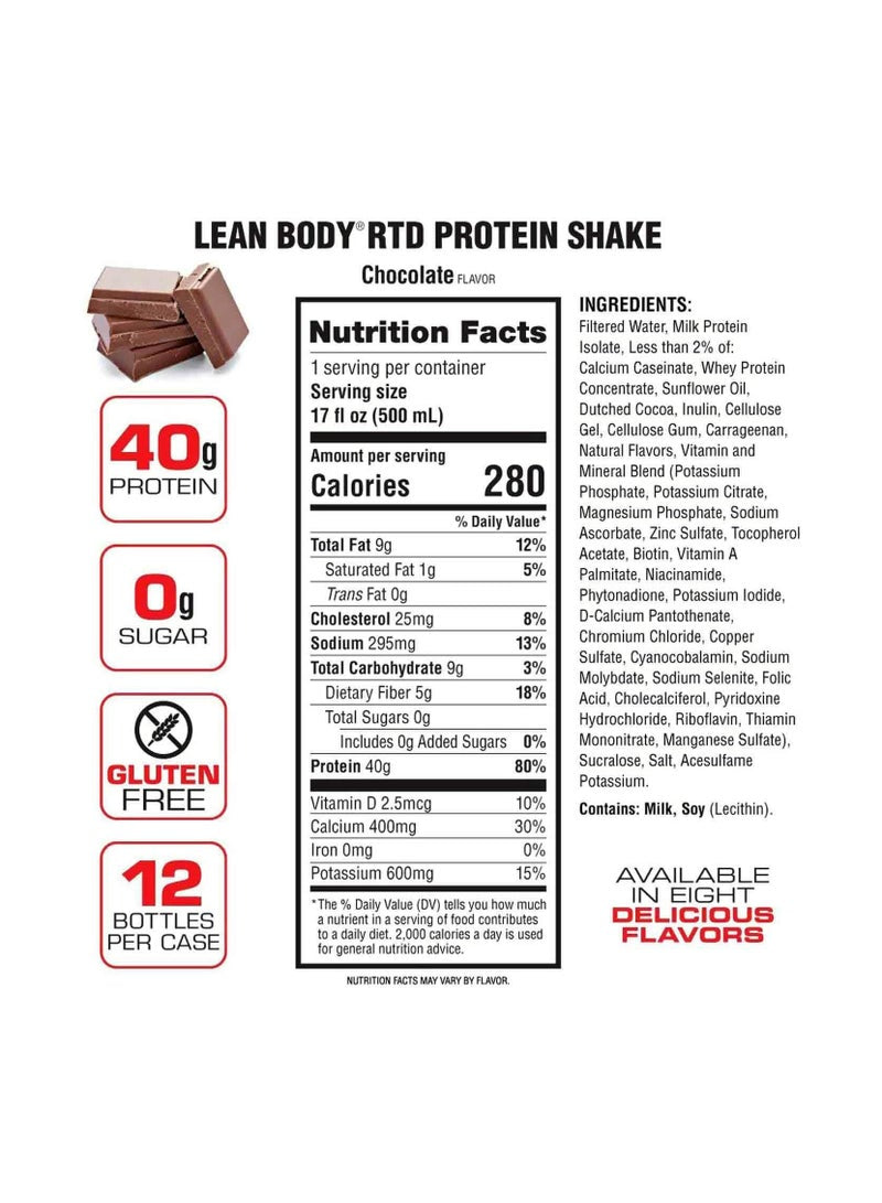 LABRADA Lean Body Chocolate Protein Shake 500 ML