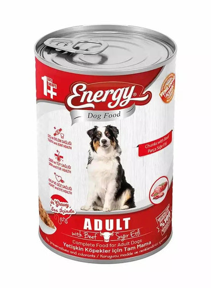 Energy Adult Dog Food With Beef In Gravy