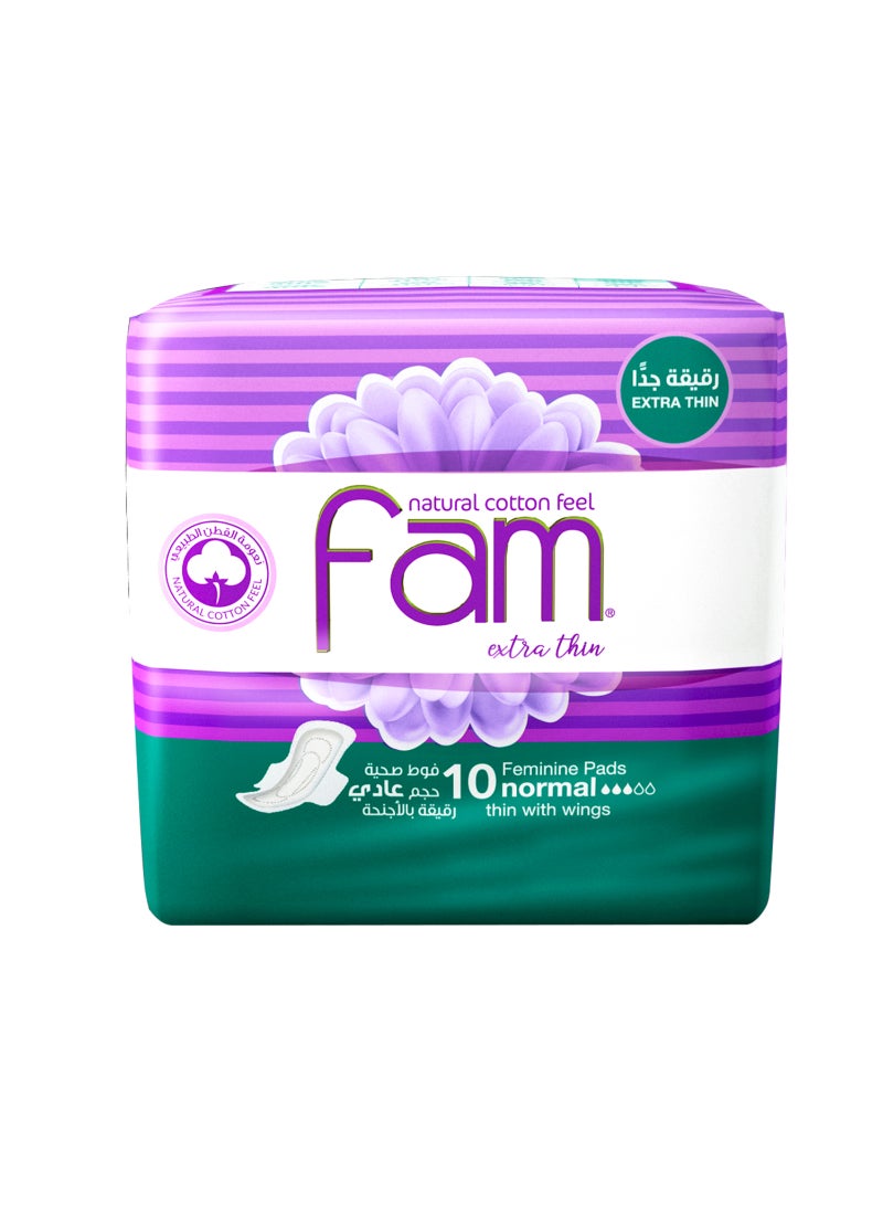 Fam Feminine Napkins Extra Thin Normal With Wings