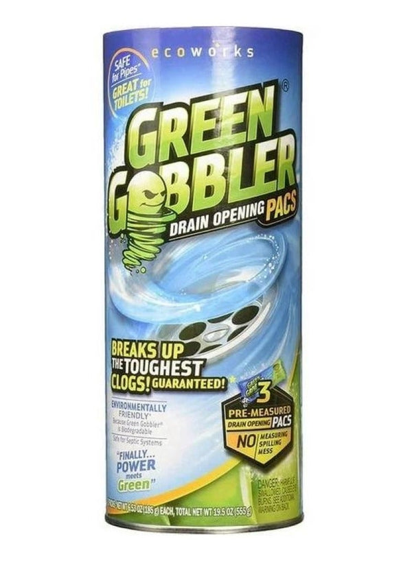 Green Gobbler Drain Opening Pacs 3 Count