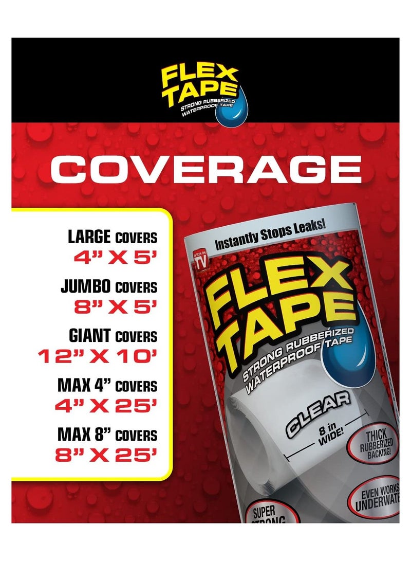 Max Waterproof Repair Tape Clear by FLEX TAPE