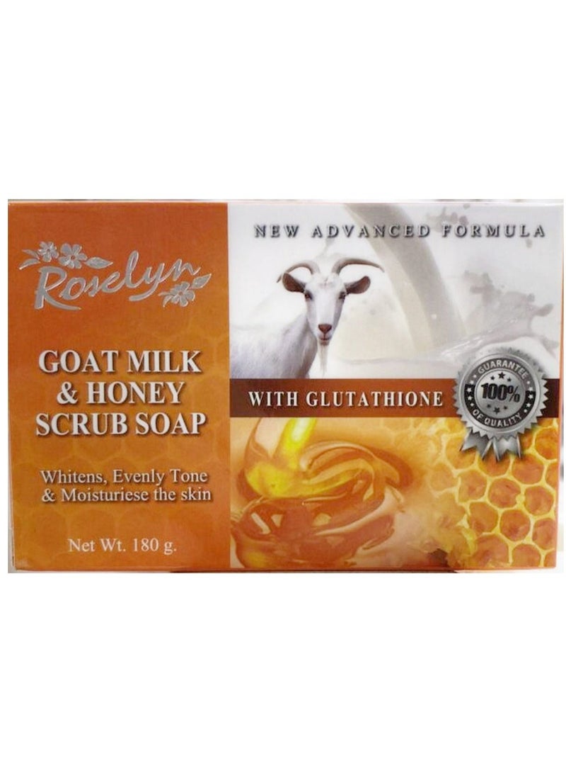Roselyn Goat Milk & Honey Scrub Soap 180g